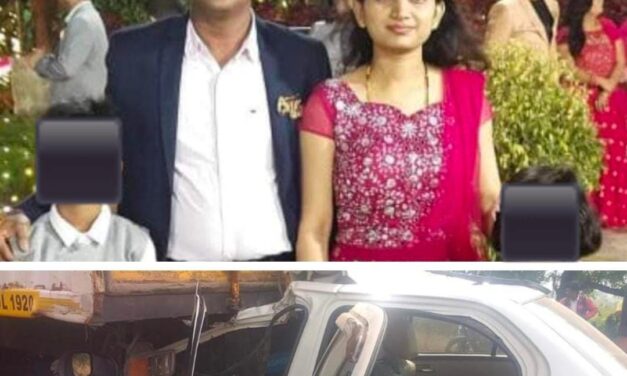 ಭೀಕರ ರಸ್ತೆ ಅಪಘಾತ ಸಿಪಿಐ ರವಿ ದಂಪತಿ ಸಾವು