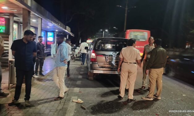 ಬೆಳಗಾವಿ ಚನ್ನಮ್ಮ ವೃತ್ತದ ಬಳಿ ಅಪಘಾತ : ಬೈಕ್ ಸವಾರನಿಗೆ ಗಂಭೀರ ಗಾಯ