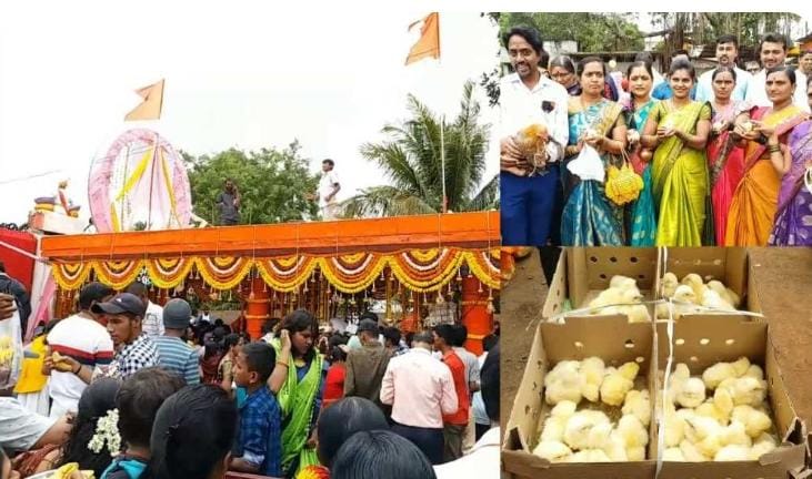 ದೇವಸ್ಥಾನದ ಮೇಲೆ ‘ಕೋಳಿಮರಿ’ ಹಾರಿಸುವ ವಿಶಿಷ್ಟ ಸಂಪ್ರದಾಯ ಎಲ್ಲಿ ಗೊತ್ತಾ…?