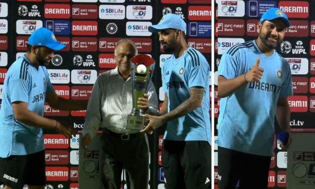 Cricket – ಕಪ್ ಪಡೆಯಲು ನಿರಾಕರಿಸಿದ ರೋಹಿತ್ ಶರ್ಮಾ ; ಹೃದಯವಂತ ಹಿಟ್ ಮ್ಯಾನ್ ಮಾಡಿದ್ದೇನು…?