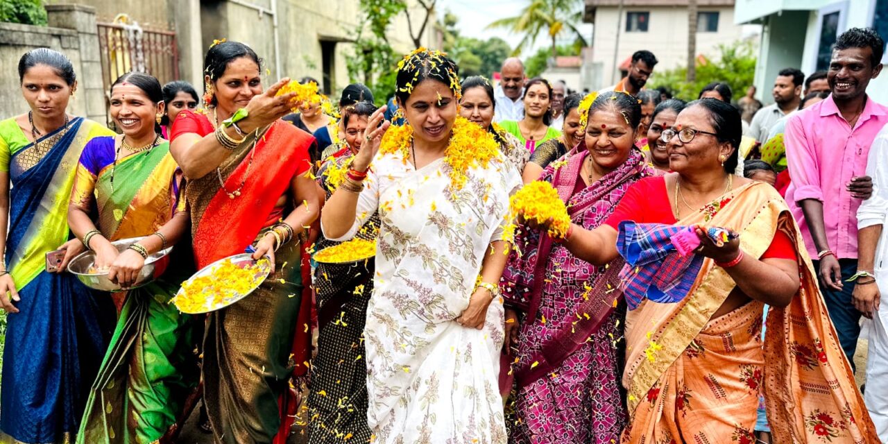 ಅದ್ಭುತ ಸ್ವಾಗತಕ್ಕೆ ಮನಸೋತ ಸಚಿವೆ  ಹೆಬ್ಬಾಳ್ಕರ್