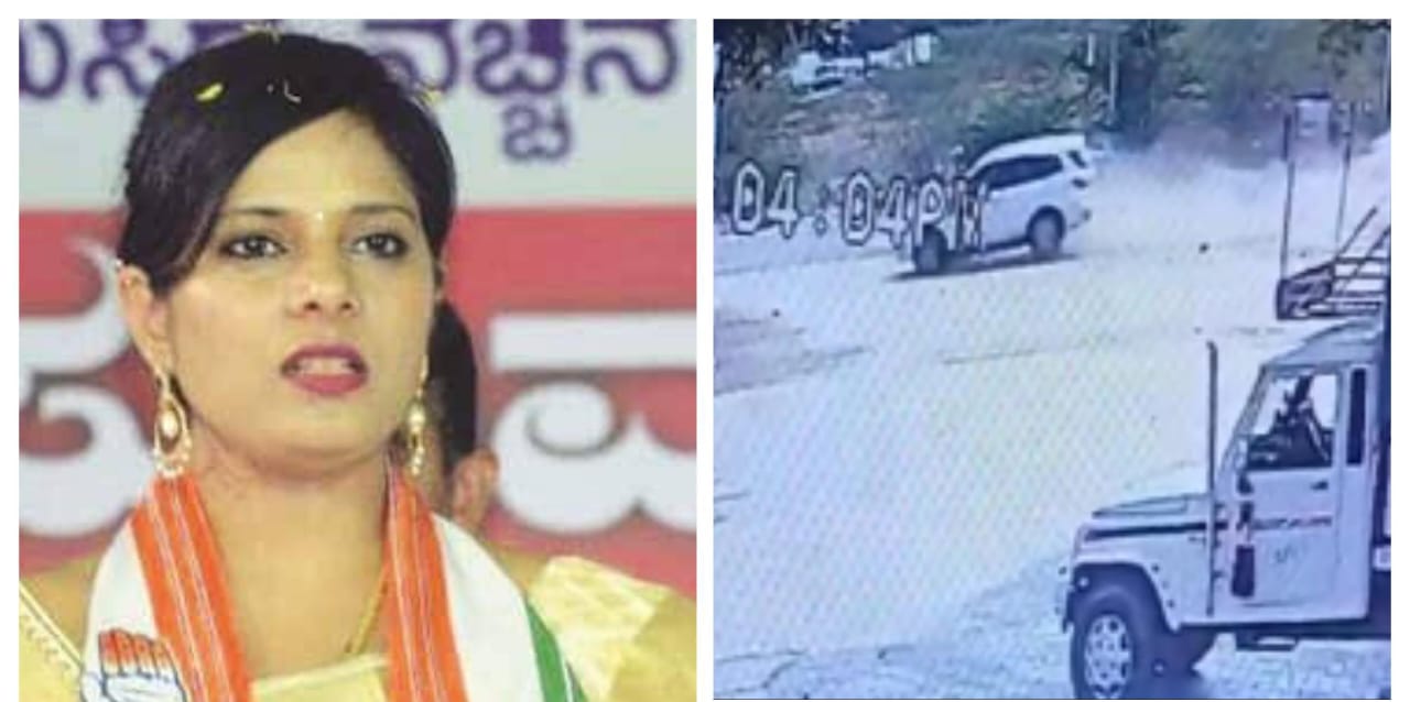 <br />Video – ವೀಣಾ ಕಾಶಪ್ಪನವರ ಪ್ರಯಾಣಿಸುತ್ತಿದ್ದ ಕಾರು ಭೀಕರ ಅಪಘಾತ