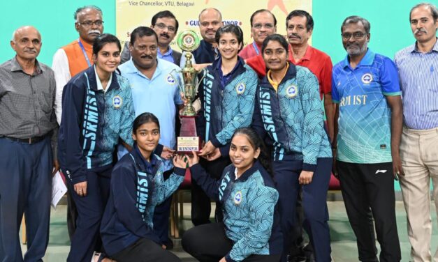 ವಿಟಿಯು ಬ್ಯಾಡ್ಮಿಂಟನ್ ಕ್ರೀಡಾಕೂಟ ; ಚೆನೈ ನ SRM Institute ಗೆ ಮೊದಲ ಸ್ಥಾನ