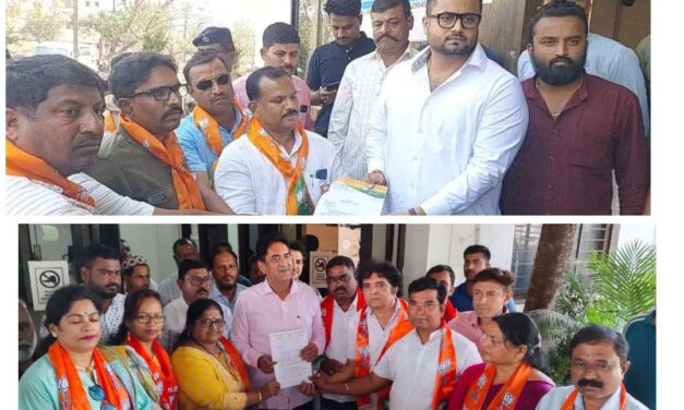 ವಿಭಿನ್ನ ಪ್ರತಿಭಟನೆ ಮೂಲಕ ಗಮನಸೆಳೆದ ಬಿಜೆಪಿ ; ಜೈ ಶ್ರೀರಾಮ್ ಎಂದ ಮೃನಾಲ್ ಹೆಬ್ಬಾಳ್ಕರ್