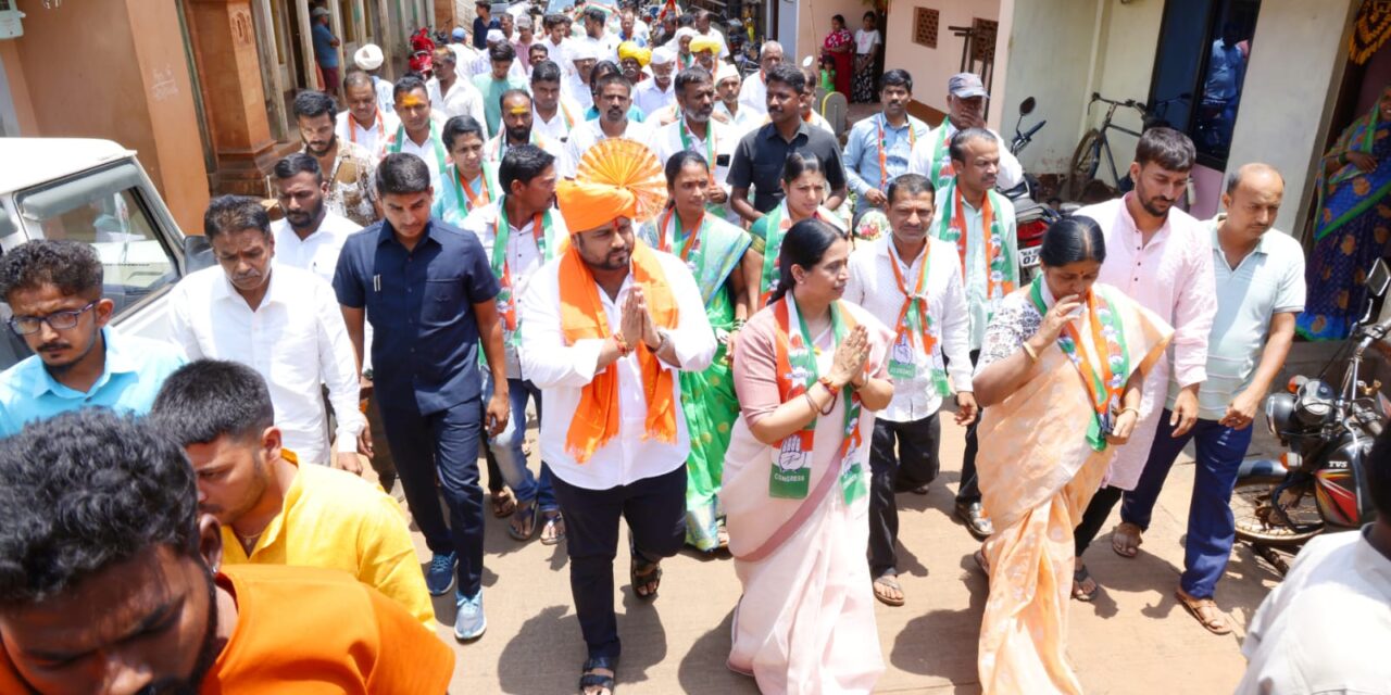 ಕಾಂಗ್ರೆಸ್ ಅಭ್ಯರ್ಥಿ ಮೃಣಾಲ್‌ ಪರ‌ ಬಿರುಸಿನ ಪ್ರಚಾರ ನಡೆಸಿದ ಸಚಿವೆ ಹೆಬ್ಬಾಳ್ಕರ್