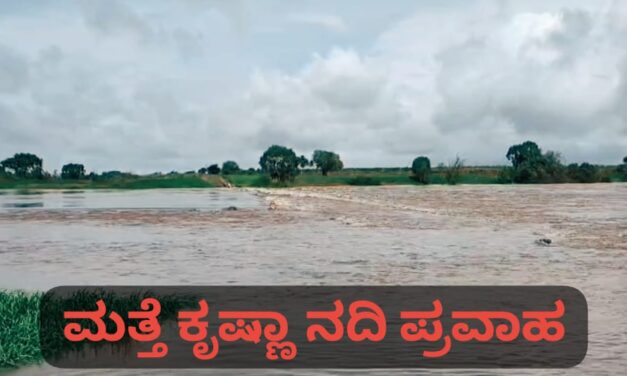 ಕೃಷ್ಣಾ ನದಿ ಪಾತ್ರದಲ್ಲಿ ಪ್ರವಾಹ ಭೀತಿ ; ಆರು ಸೇತುವೆ ಜಲಾವೃತ