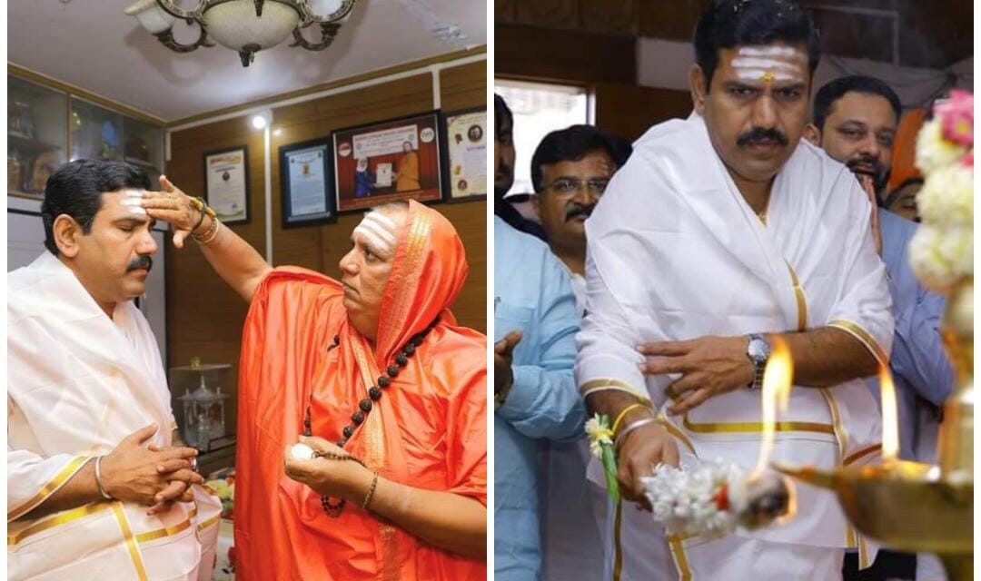 ತಂದೆಯಂತೆ ಹುಕ್ಕೇರಿ ಮಠಕ್ಕೆ ವಿಜಯೇಂದ್ರ ಭೇಟಿ ; ಪೂಜ್ಯರ ಶ್ರೀರಕ್ಷೆ