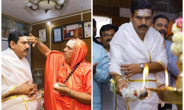 ತಂದೆಯಂತೆ ಹುಕ್ಕೇರಿ ಮಠಕ್ಕೆ ವಿಜಯೇಂದ್ರ ಭೇಟಿ ; ಪೂಜ್ಯರ ಶ್ರೀರಕ್ಷೆ