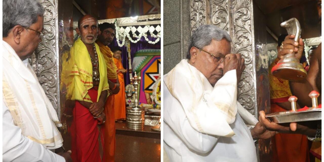 ಸವದತ್ತಿ ಯಲ್ಲಮ್ಮ ದೇವಿ ದರ್ಶನ ಪಡೆದ ಸಿಎಂ ಸಿದ್ದರಾಮಯ್ಯ