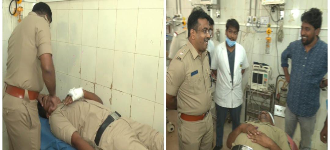 ಇವರೇ ನಮ್ಮ‌ ರಿಯಲ್ ಹೀರೋಗಳು ಎಂದ ಎಸ್ಪಿ ; ಕಲ್ಲೇಟು ತಿಂದು ಆರೋಪಿಗಳ ಹೆಡೆಮುರಿ ಕಟ್ಟಿದ ಪೊಲೀಸ್