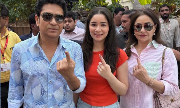 Election : ರಂಗೇರಿದ ಮತದಾನ – ಮತ ಚಲಾಯಿಸಿದ ಸಚಿನ್ ತೆಂಡೂಲ್ಕರ್ ಕುಟುಂಬ