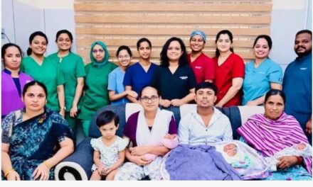 ನಾಲ್ಕು ಮಕ್ಕಳಿಗೆ ಜನ್ಮ ನೀಡಿದ ಮಹಿಳೆ ; ತಾಯಿ, ಮಕ್ಕಳು ಆರೋಗ್ಯ