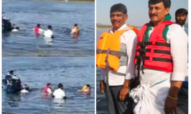 ಡಿ ಕೆ ಸುರೇಶ್, ಸಿ ಪಿ ಯೋಗೇಶ್ವರ್ ಇದ್ದ ಬೋಟ್ ಪಲ್ಟಿ