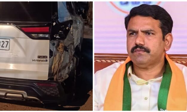 ಬಿಜೆಪಿ ರಾಜ್ಯಾಧ್ಯಕ್ಷ ವಿಜಯೇಂದ್ರ ಕಾರು ಅಪಘಾತ