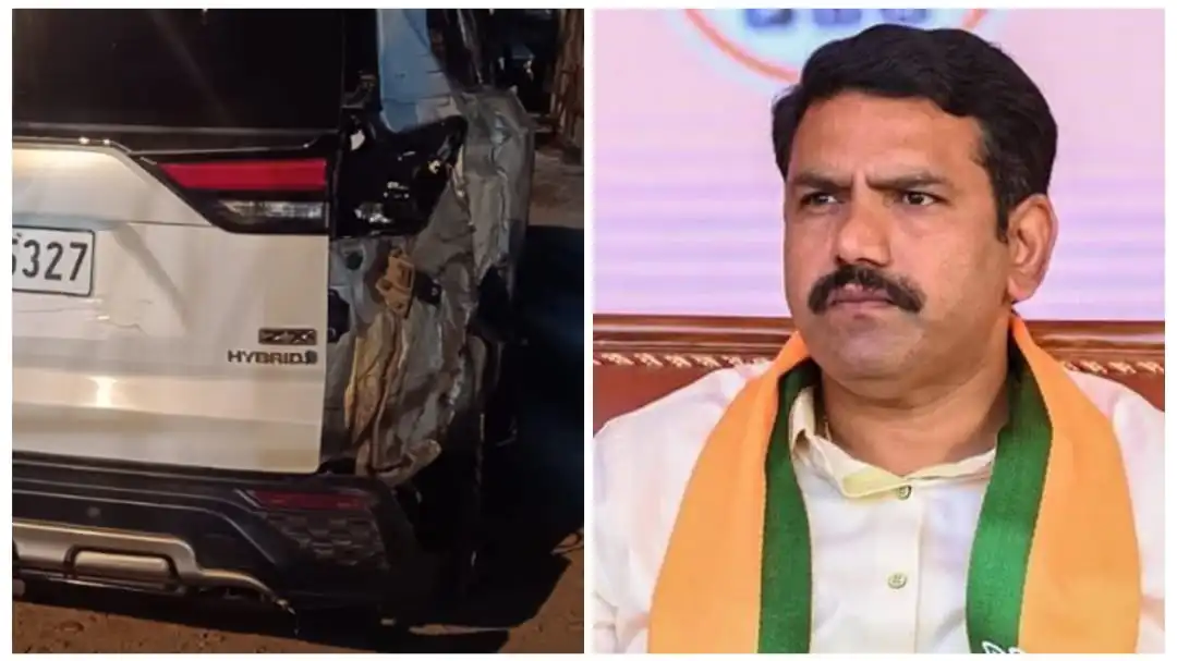 ಬಿಜೆಪಿ ರಾಜ್ಯಾಧ್ಯಕ್ಷ ವಿಜಯೇಂದ್ರ ಕಾರು ಅಪಘಾತ