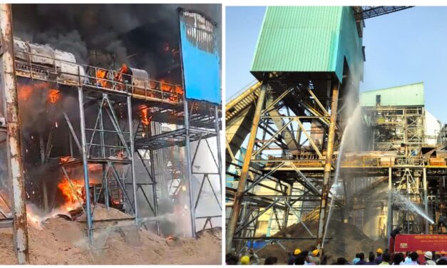 ಅಗ್ನಿ ದುರಂತ ; ಹೊತ್ತಿ ಉರಿದ ಹಾಲಸಿದ್ಧನಾಥ ಸಕ್ಕರೆ ಕಾರ್ಖಾನೆ..!