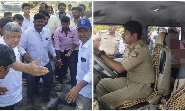 ಅಪಘಾತದಲ್ಲಿ ಗಾಯಗೊಂಡ ವ್ಯಕ್ತಿ ನೆರವಿಗೆ ಸಂಸದ ಜಗದೀಶ್ ಶೆಟ್ಟರ್