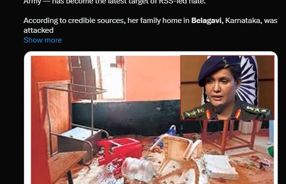 ಸೋಫಿಯಾ ಖುರೇಷಿ ಪತಿ ಮನೆ ಮೇಲೆ ದಾಳಿ : ಸುಳ್ಳು ಸುದ್ದಿ ಹಬ್ಬಿಸಿದ ಕಿರಾತಕ