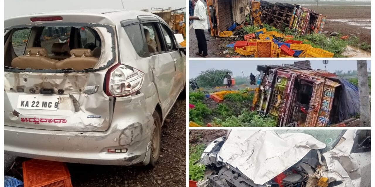 ಅಥಣಿಯಲ್ಲಿ ಭೀಕರ ರಸ್ತೆ ಅಪಘಾತ ; ಮೂವರು ಸಾವು