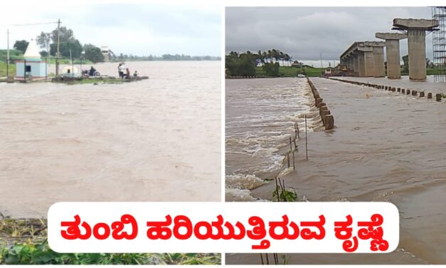 ಕೃಷ್ಣಾ ನದಿಯಲ್ಲಿ ಪ್ರವಾಹ ಭೀತಿ ; ತುಂಬಿ ಹರಿಯುತ್ತಿರುವ ನದಿಗಳು