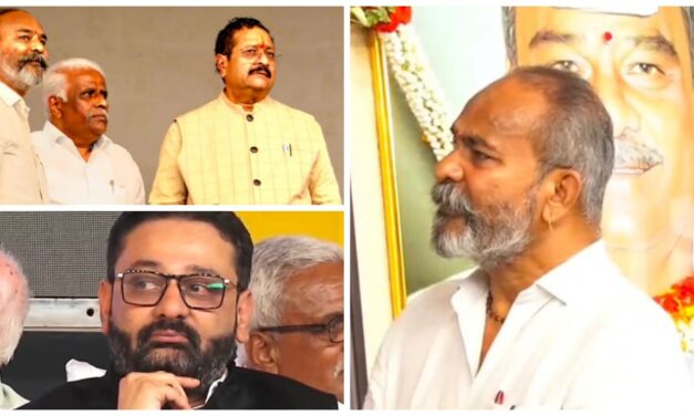 ವೇದಿಕೆ ಮೇಲೆ ಕತ್ತಿ ಸಾಹುಕಾರ್ ಕಣ್ಣೀರು ; ಜನರ ಮುಂದೆ ಮಾಡಿದ ಶಪಥ ಏನು…?