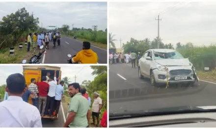 BREAKING : ಪಾದಯಾತ್ರೆ ಹೊರಟವರ ಮೇಲೆ ಹರಿದ ಕಾರು ; 6 ಜನರ ಸ್ಥಿತಿ ಗಂಭೀರ ; ಹಾರೂಗೇರಿ