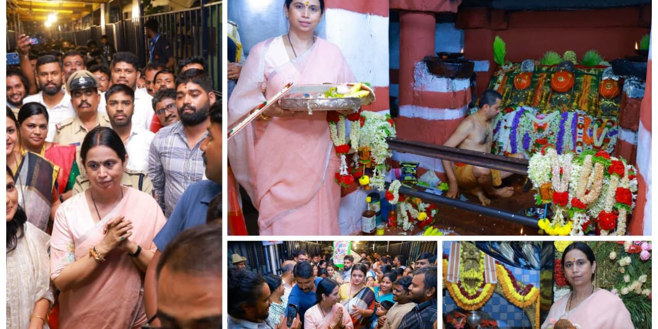 ಸರತಿ ಸಾಲಿನಲ್ಲಿ ನಿಂತು ಹಾಸನಾಂಬೆ ದರ್ಶನ‌ ಪಡೆದ ಸಚಿವೆ ಲಕ್ಷ್ಮೀ ಹೆಬ್ಬಾಳಕರ್