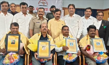 ಮಾಧ್ಯಮ ಅಕಾಡೆಮಿ ಪ್ರಶಸ್ತಿಗೆ ಆಯ್ಕೆಯಾದ ಪತ್ರಕರ್ತರಿಗೆ ಸನ್ಮಾನ