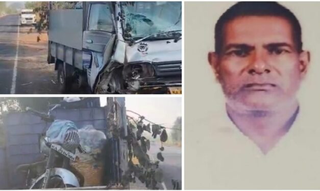 ಹಾರೂಗೇರಿ : ಭೀಕರ ರಸ್ತೆ ಅಪಘಾತ, ವ್ಯಕ್ತಿ ಸಾವು