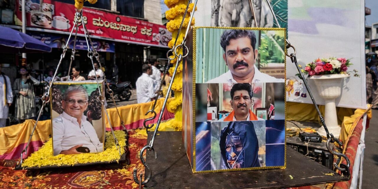 ಬುರುಡೆ ಕಥೆ ಕಟ್ಟಿದವರಿಗೆ ಮಂಜುನಾಥ ಸ್ವಾಮಿ ಶಿಕ್ಷೆ ; ಮಹಾವೀರ ಜಯಂತಿ ಮೆರವಣಿಗೆಯಲ್ಲಿ ಗಮನಸೆಳೆದ ಟ್ಯಾಬ್ಲೋ..!