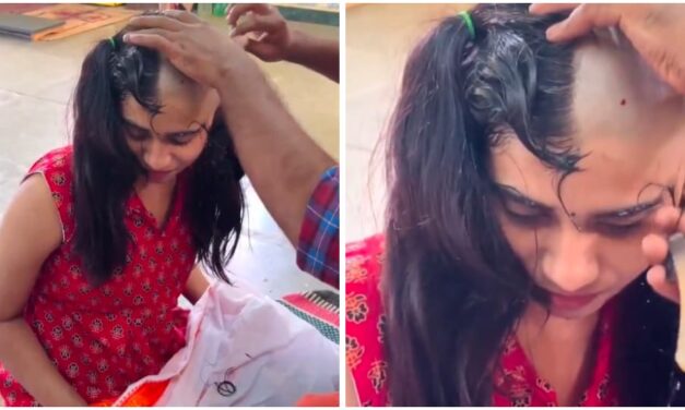 ಮದುವೆ ವಿಚಾರಕ್ಕೆ ಮನೆಯವರ ಕಿರಿಕಿರಿ ; ತಲೆ ಬೋಳಿಸಿಕೊಂಡ ಯುವತಿ..!