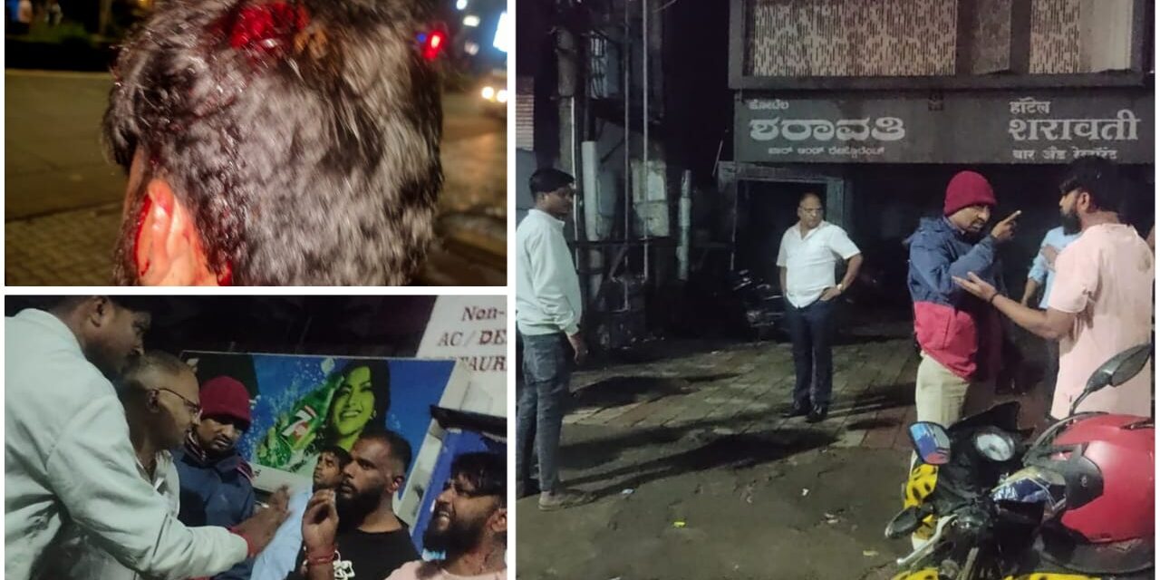 ಬೆಳಗಾವಿ ನಗರದಲ್ಲಿ ಮಧ್ಯರಾತ್ರಿ ಯುವಕನ ತಲೆ ಒಡೆದ ಬಾರ್ ಮಾಲಿಕ : ಹರಿದ ನೆತ್ತರು