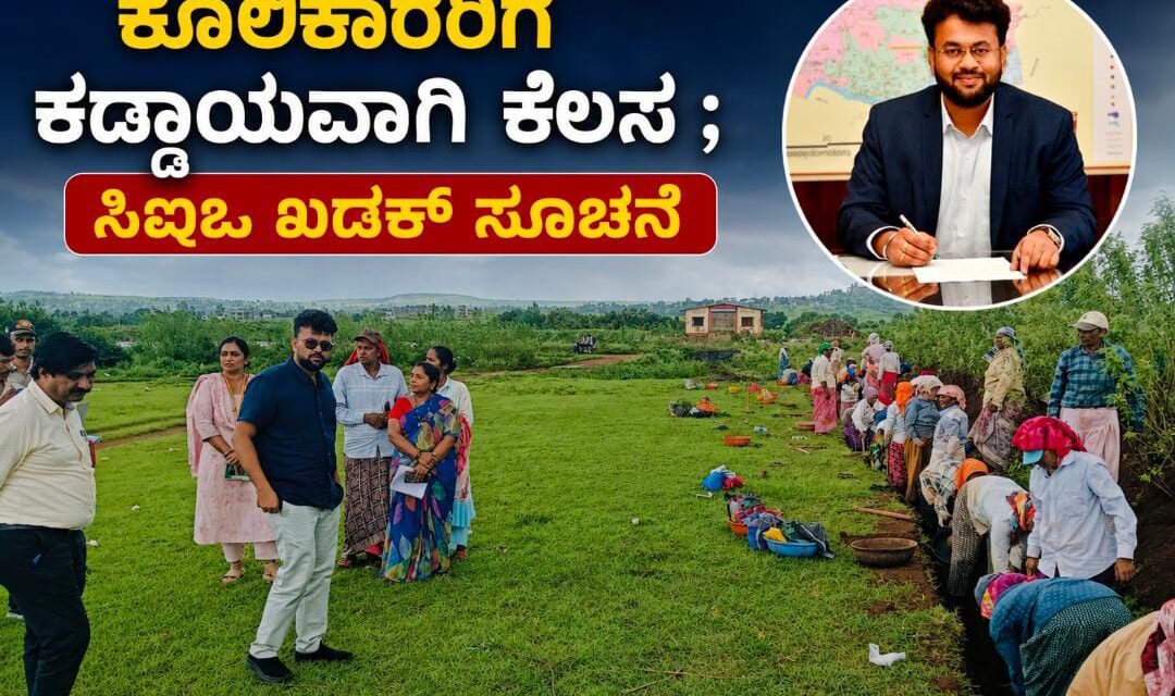 ಕೂಲಿಕಾರರಿಗೆ ಕಡ್ಡಾಯವಾಗಿ ಕೆಲಸ ; ಸಿಇಒ‌ ಖಡಕ್ ಸೂಚನೆ