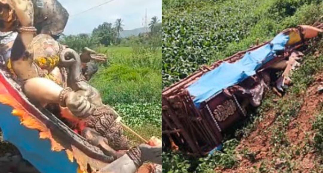 ಗಣೇಶ ಮೂರ್ತಿ ತರುವಾಗ ಅವಘಡ ; ವಿದ್ಯುತ್ ತಂತಿ ತಗುಲಿ ಯುವಕನಿಗೆ ಗಾಯ