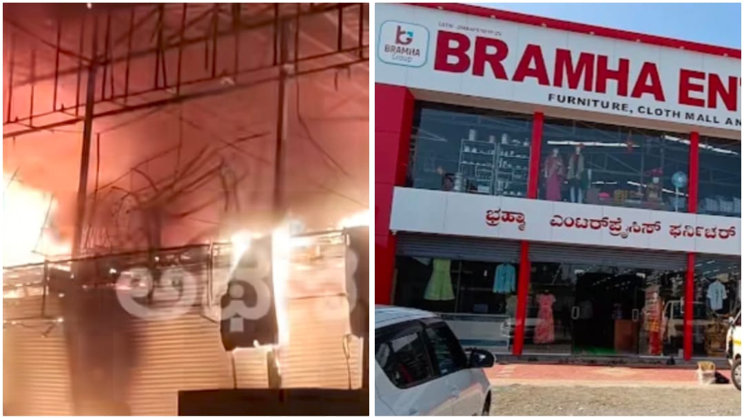 ಅಥಣಿಯಲ್ಲಿ ಅಗ್ನಿ ದುರಂತ ; ಬ್ರಹ್ಮಾ‌ ಎಂಟರ್ಪ್ರೈಸಸ್ ಸುಟ್ಟು ಕರಕಲು