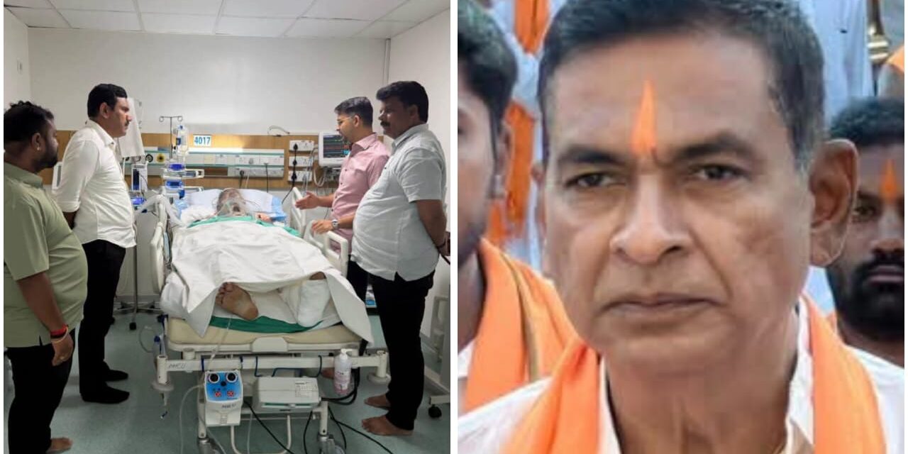 ಗಂಭೀರವಾಗಿ ಗಾಯಗೊಂಡ ವಿರೂಪಾಕ್ಷ ಮಾಮನಿಗೆ ಚಿಕಿತ್ಸೆ ; ಆಸ್ಪತ್ರೆ ಬಿ.ವೈ ವಿಜಯೇಂದ್ರ ಭೇಟಿ